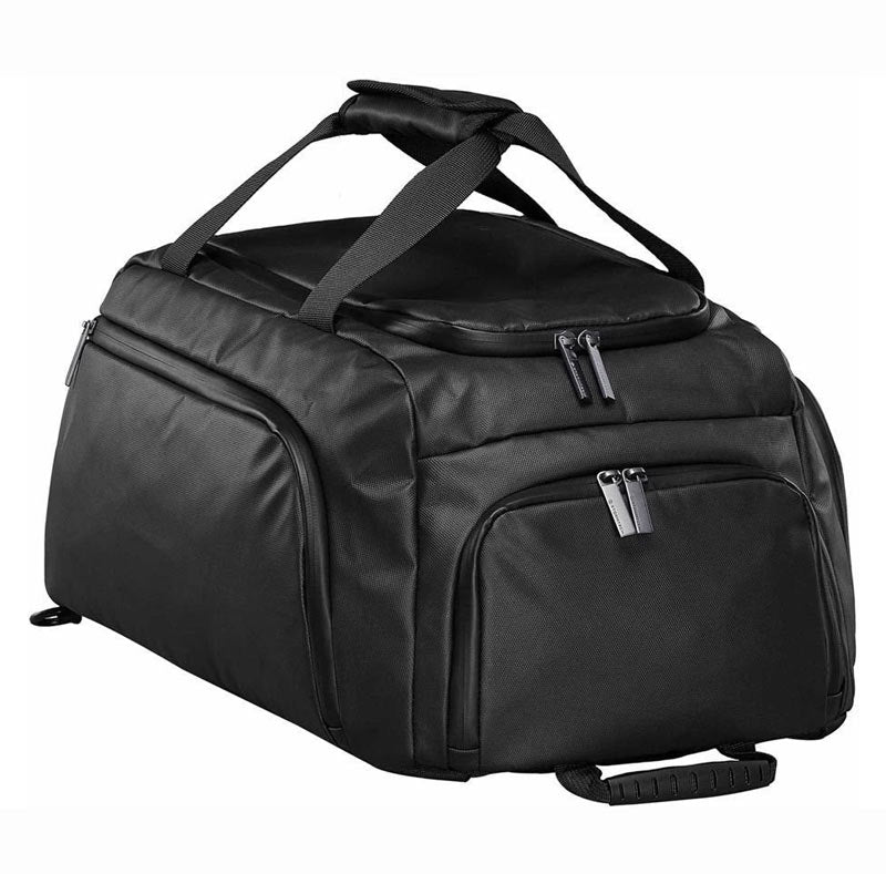 Powerplay Studios offers travel duffel bags with your custom logo embroidered on them for Corporate Gifts and Brand promotional products. 