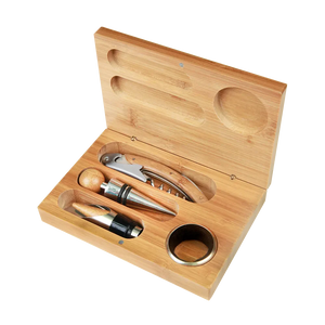 Bamboo 4-Piece Wine Tool Set