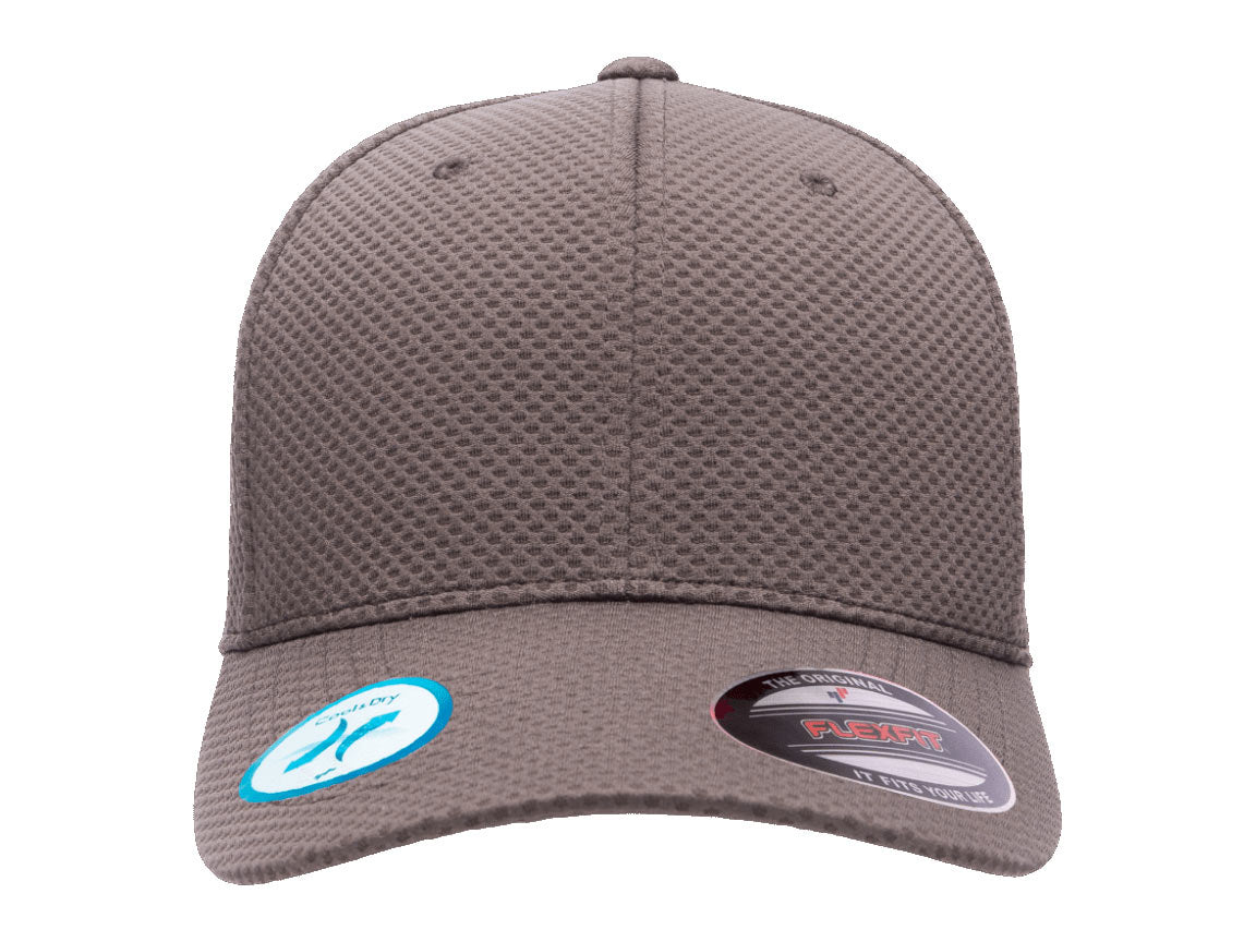 – Bulk 3D Hexagon Jersey Flexfit 6584 Dry Hats & in Grey PowerplayStudios Cool
