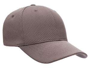 Flexfit 6584 Cool & Dry 3D Hexagon Jersey Hat in Grey