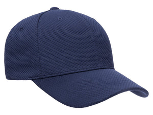 Flexfit 6584 Cool & Dry 3D Hexagon Jersey Hat in Navy Blue
