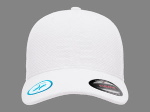 Bulk Flexfit 6584 Cool & – Dry Hexagon Hats PowerplayStudios White 3D in Jersey