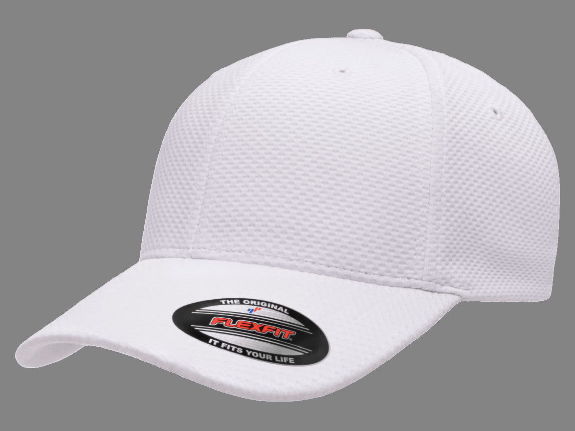 Bulk Flexfit 6584 Cool 3D & White Hats Hexagon in PowerplayStudios Jersey – Dry