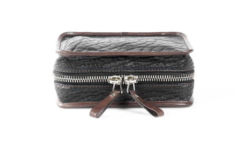 Handmade Leather Zipper Tech Cable Case 