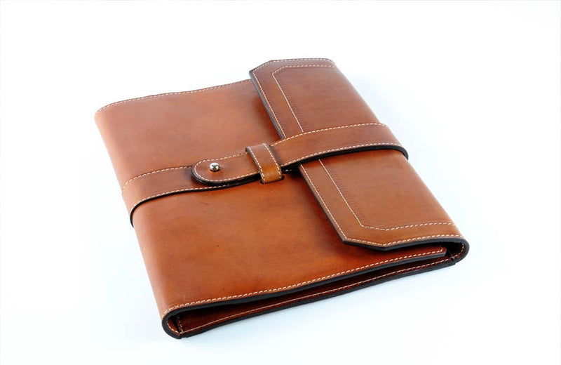 Personalized Tan Leather Padfolio Journal