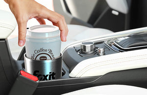 Brushed Stainless Steel Cup Sleeve in Car Cup Holder