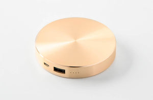 Bright Gold Disc USB Power Bank