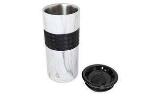 White Marble Stainless Steel Mugs with Ceramic