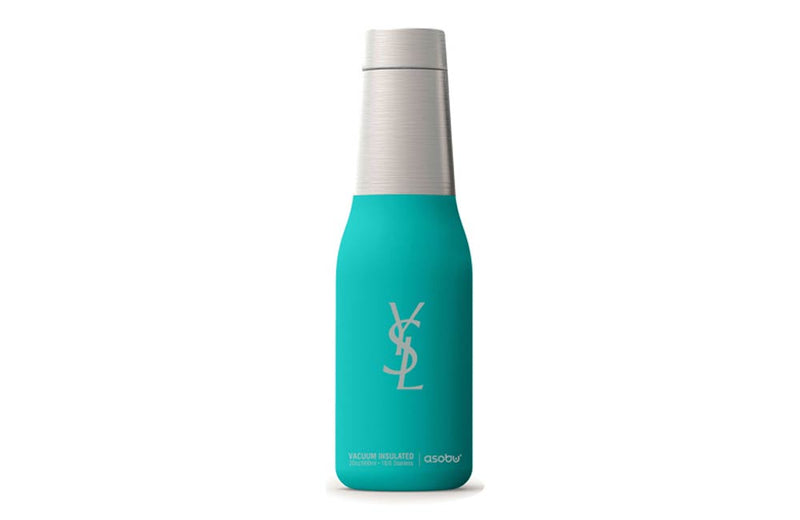 Turquoise Teal Workout Bottle with Printed Emblem