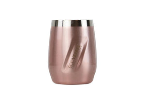 Contemporary Metallic Rose Gold Metal Wine Glass