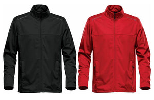 Men's Greenwich Lightweight Softshell Jacket in Black and Red