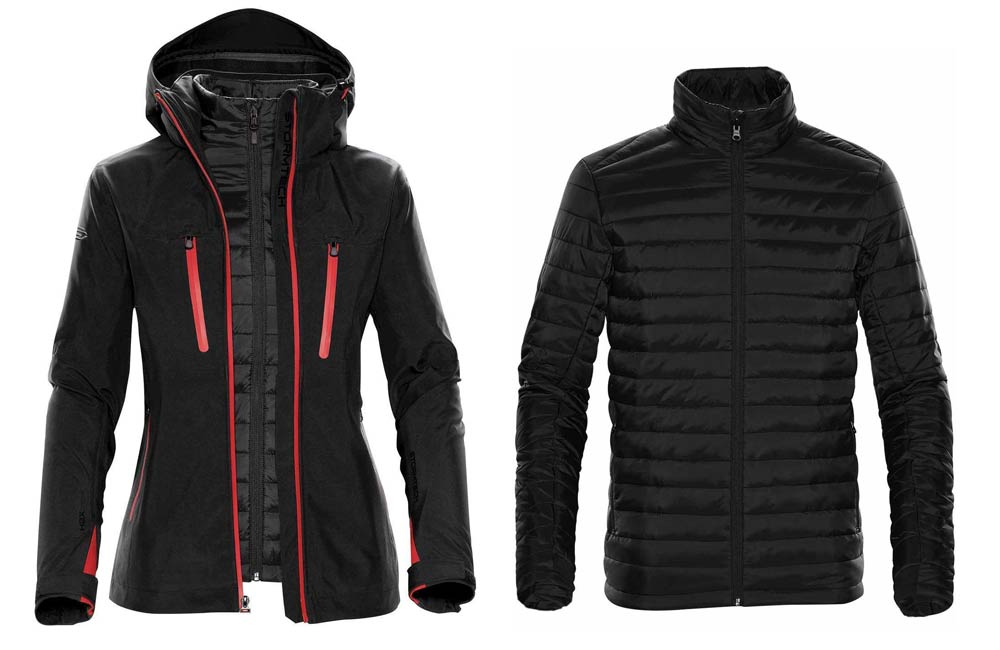 Women's Matrix System Jacket in Black and Red