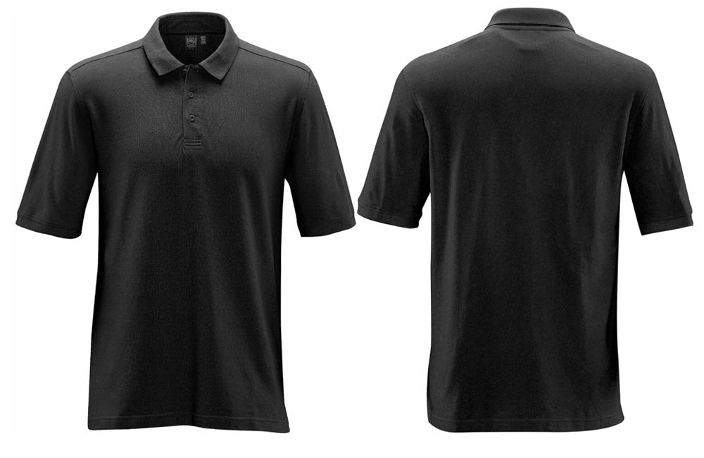 Men's Omega Cotton Polo in Black