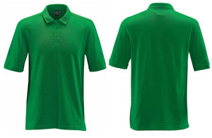 Green Polo with Embroidered Company Logo