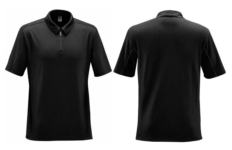 Black Cotton Golf Shirts with Embroidered Company Logo