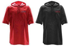 Torrent Snap Fit Rain Poncho in Black and Red with Screen Printed Logo